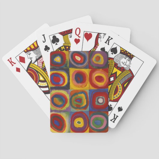 Jeu De Cartes Carrés avec cercles concentriques (dos)