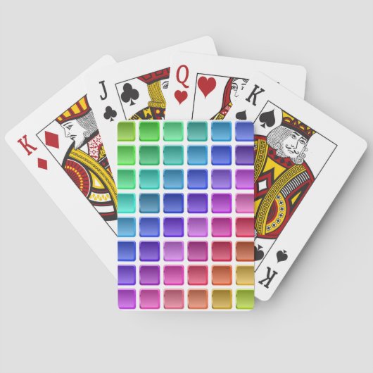 JEU DE CARTES CARRÉS DE CARRELAGE COLORÉ (dos)