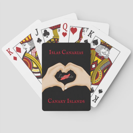 Jeu De Cartes Cartas de póquer clásicas I love Lanzarote (dos)