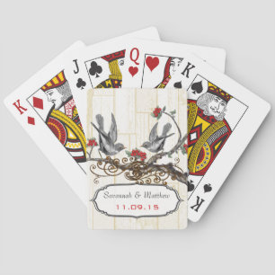 Jeu De Cartes Carte à jouer de mariage d'oiseau d'amour de Grayl