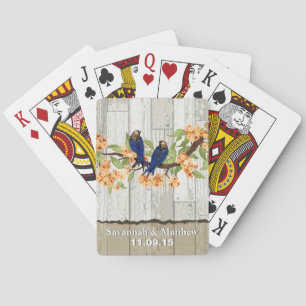 Jeu De Cartes Carte à jouer de mariage d'oiseaux d'amour de mari