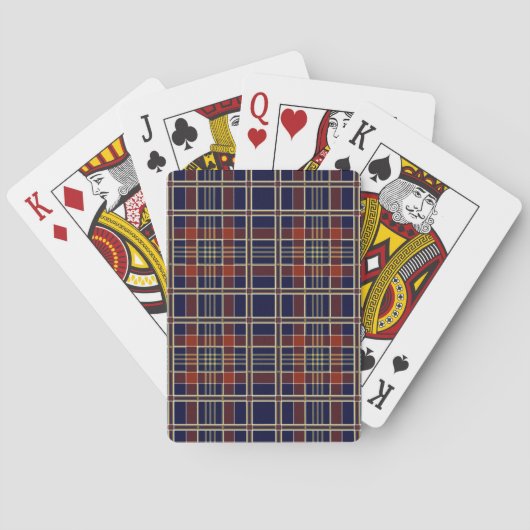 Jeu De Cartes carte à jouer écossaise plaid (dos)