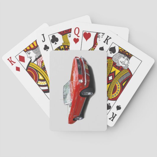 Jeu De Cartes Carte à jouer Red Convertible 1966 (dos)