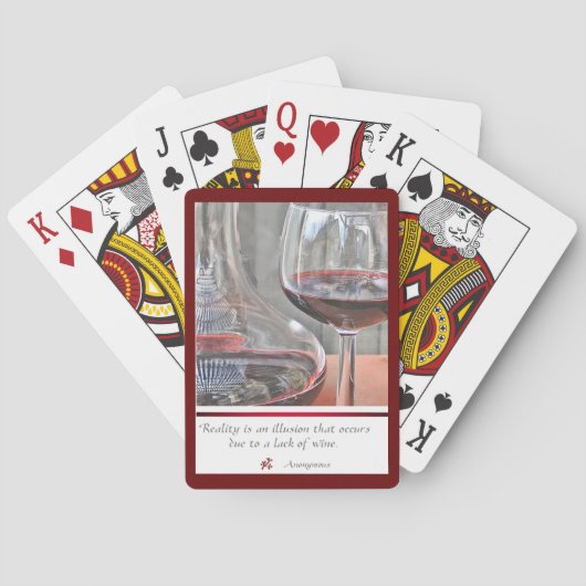 Jeu De Cartes carte à vin rouge (dos)
