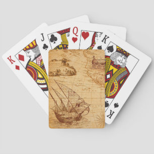 Jeu De Cartes carte antique, navigation, voyage, voile