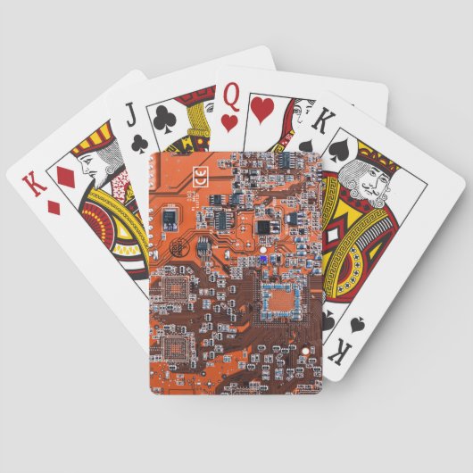 Jeu De Cartes Carte circuit imprimé circuit orange PCB (dos)
