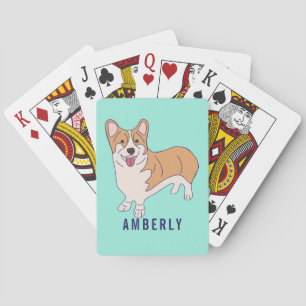 Jeu De Cartes Carte Corgi Chien vert