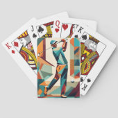 Jeu De Cartes Carte Cubist du joueur de golf (dos)