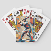 Jeu De Cartes Carte Cubiste du joueur de baseball (dos)