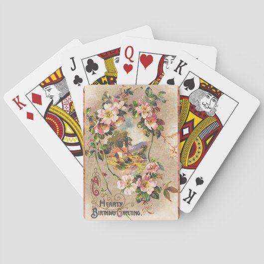 Jeu De Cartes Carte d'anniversaire vintage (dos)