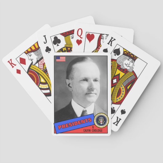 Jeu De Cartes Carte de base-ball Calvin Coolidge (dos)