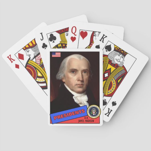 Jeu De Cartes Carte de base-ball de James Madison (dos)