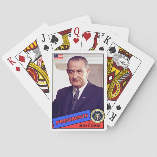 Jeu De Cartes Carte de baseball de Lyndon B. Johnson (dos)