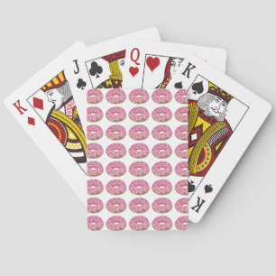 Jeu De Cartes Carte de beignet de noix de Doughnut rose