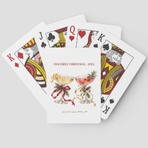 Jeu De Cartes Carte de cocktail de Noël personnalisée pour coupl