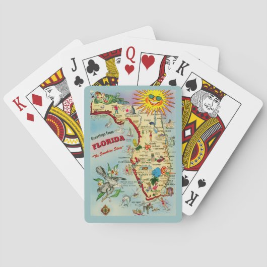 Jeu De Cartes Carte de Floride  (dos)