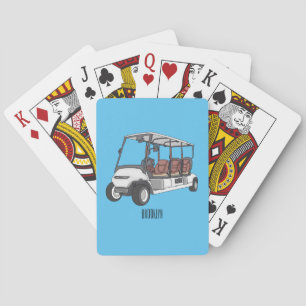 Jeu De Cartes Carte de golf / dessin animé en voiturette de golf