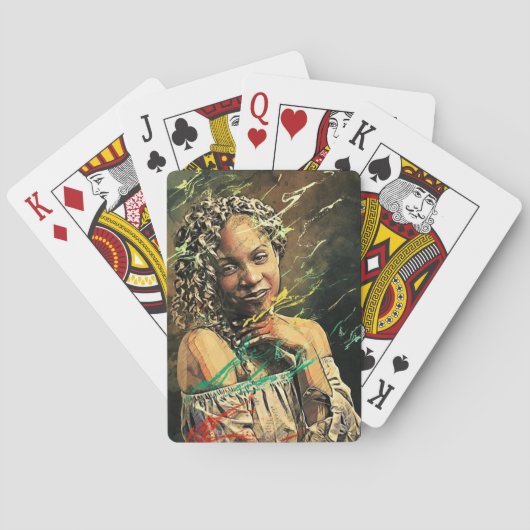 Jeu De Cartes Carte de jeu afro-américaine (dos)