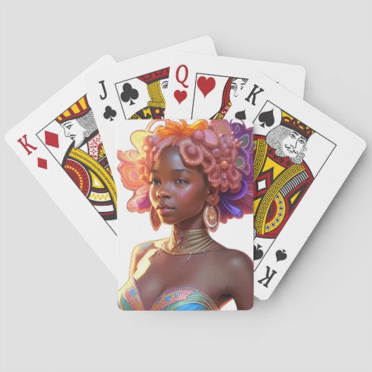Jeu De Cartes Carte de jeu de la reine africaine (dos)