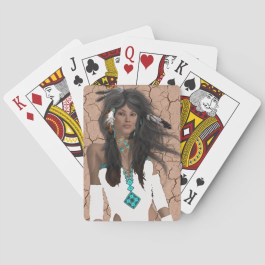 Jeu De Cartes Carte de jeu des femmes amérindiennes (dos)