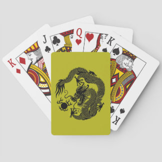 Jeu De Cartes Carte de jeu Dragon Chinois Gold et Black