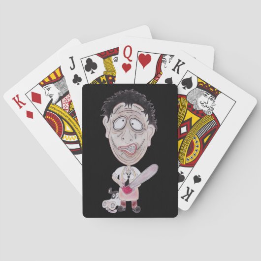 Jeu De Cartes Carte de jeu drôle de caricature de boucher de (dos)