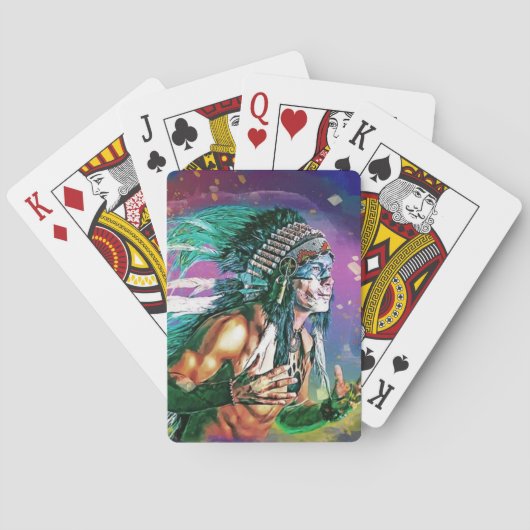 Jeu De Cartes Carte de jeu en chef amérindien (dos)