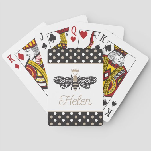Jeu De Cartes Carte de jeu personnalisée Queen Bee (dos)