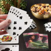 Jeu De Cartes Carte de jeu rose et verte afro-américaine (In Situ)