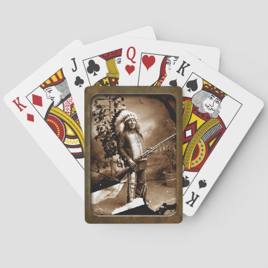 Jeu De Cartes Carte de jeu vintage amérindienne (dos)