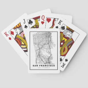 Jeu De Cartes Carte de la péninsule de San Francisco