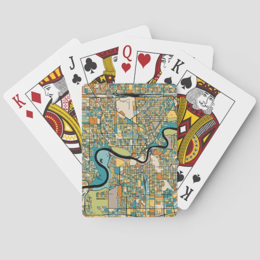Jeu De Cartes Carte de la ville d'Edmonton (dos)