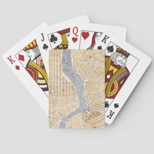 Jeu De Cartes Carte De La Ville Dorée De New York (dos)