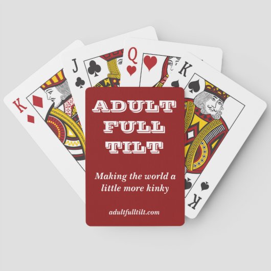Jeu De Cartes Carte de lecture à inclinaison complète pour adult (dos)