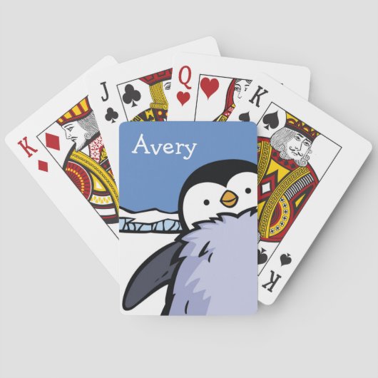 Jeu De Cartes Carte de lecture de Penguin Chick Close Up (dos)
