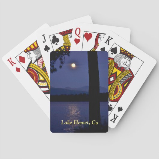 Jeu De Cartes Carte de lecture du lac Hemet (dos)