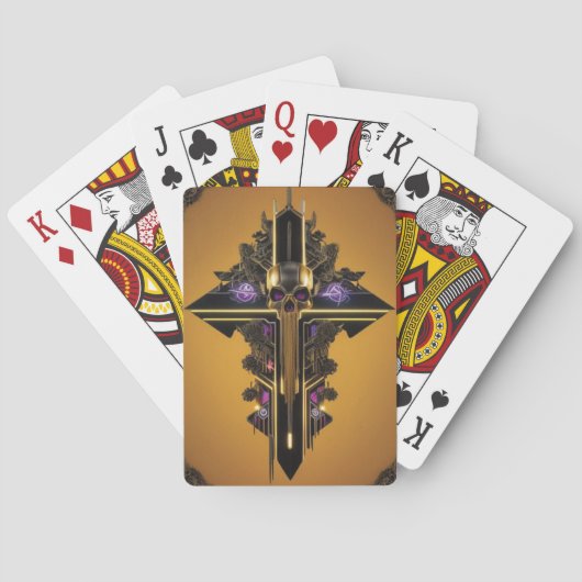 Jeu De Cartes Carte de lecture gothique du crâne (dos)