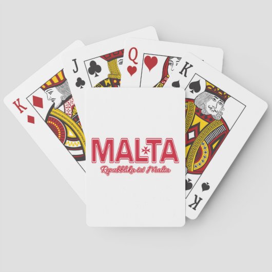 Jeu De Cartes Carte de lecture MALTA personnalisée (dos)