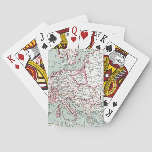 Jeu De Cartes CARTE DE L'EUROPE, 12ème SIÈCLE (dos)