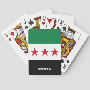 Jeu De Cartes Carte de l'indépendance de la Syrie, drapeau syrie