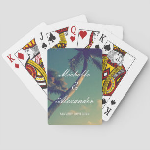 Jeu De Cartes Carte de mariage personnalisée sur la plage