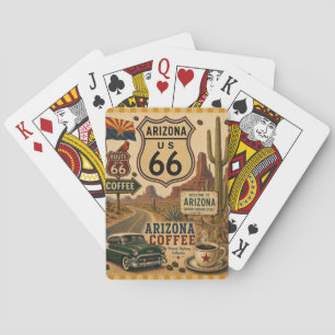 Jeu De Cartes Carte de nuit de route du désert d'Arizona
