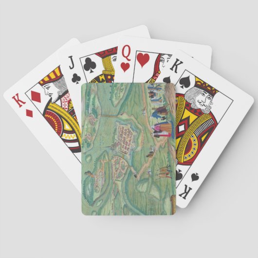 Jeu De Cartes Carte de Raab, de Civitates Orbis Terrarum par Ge (dos)