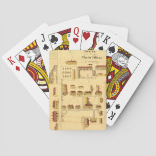 JEU DE CARTES CARTE DE VILLAGE DE DISPOSITIF TREMBLEUR, 1849