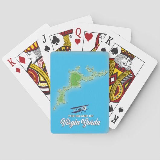 Jeu De Cartes Carte de Virgin Gorda (dos)