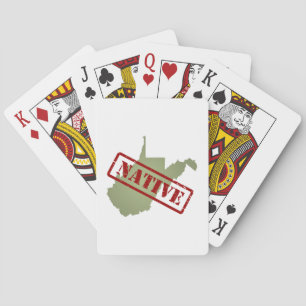 Jeu De Cartes Carte de Virginie-Occidentale avec carte de Virgin