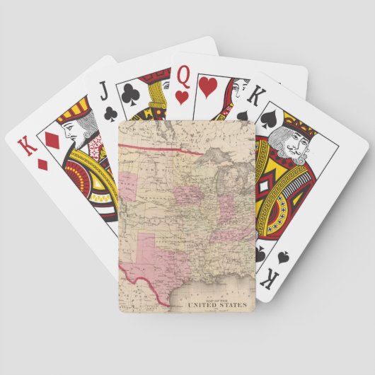 Jeu De Cartes Carte des Etats-Unis 5 (dos)
