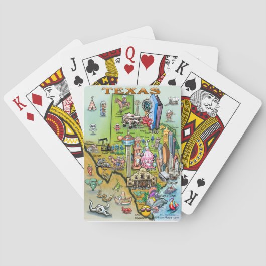 Jeu De Cartes Carte des loisirs du Texas (dos)
