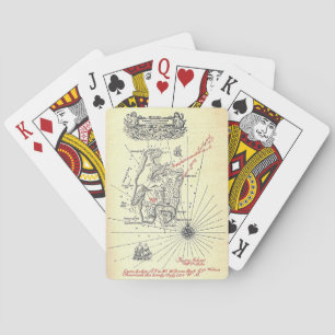 Jeu De Cartes Carte d'île du trésor de Robert Louis Stevenson