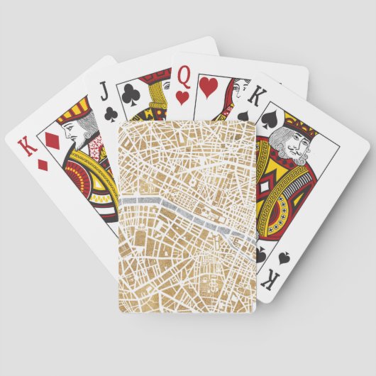 Jeu De Cartes Carte dorée de ville de Paris (dos)